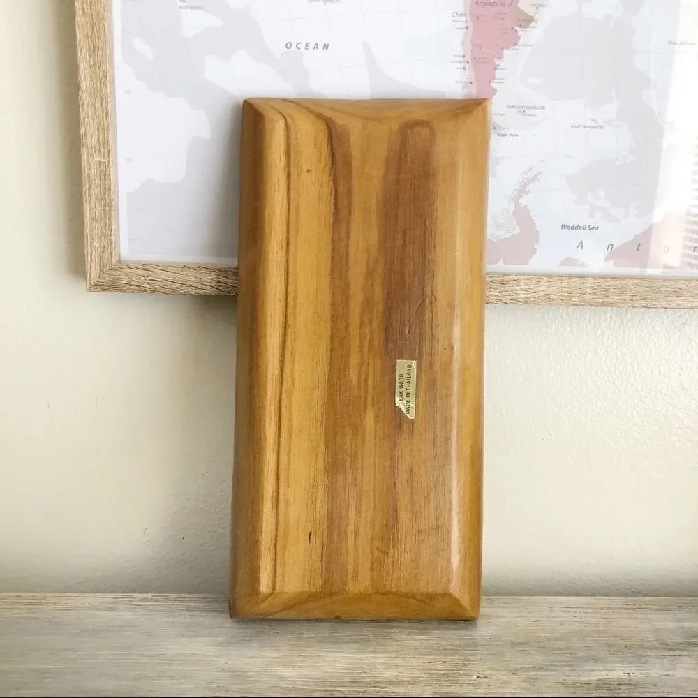 Vintage hand carved Teakwood trinket tray